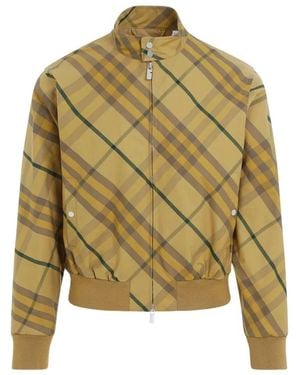 Burberry Embroidered Cotton Bomber Jacket - Green