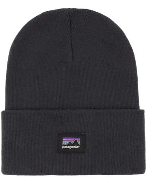 Patagonia Beanie Made From Recycled Polyester With A Logo - Blue