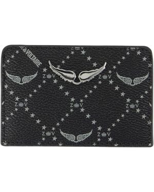 Zadig & Voltaire Zv Pass Monogrammed Card Case - Black