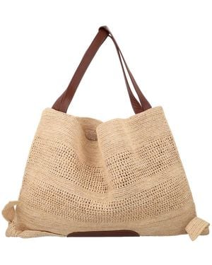 Hereu Powder Raffia Leather Bag - Natural