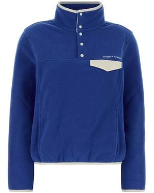 Sporty & Rich Sporty & Rich Bold Logo Polar Sweatshirt - Blue
