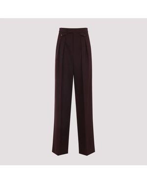 Chloé Dark Wool Pants - Purple