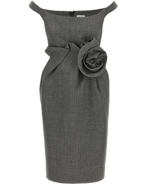 Magda Butrym 3D Flower Dress - Gray