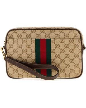Gucci Gg Canvas Small Crossbody Bag - Brown