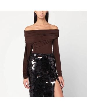 ANDAMANE Top With Bare Shoulders - Black