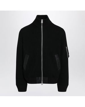 Sacai Fisherman Wool Knit Cardigan - Black