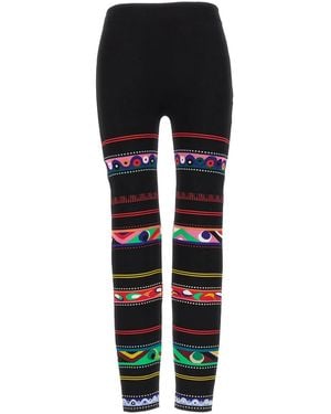 PUCCI Jacquard Patterned Leggings - Black