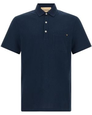 Valentino Garavani 'Vgold' Polo Shirt - Blue
