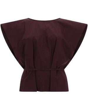 Alysi Sleeveless Top With Belt - Purple