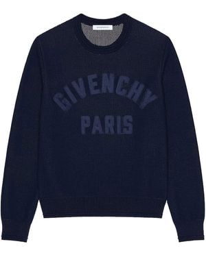 Givenchy Crewneck Sweater Ottoman Detai - Blue