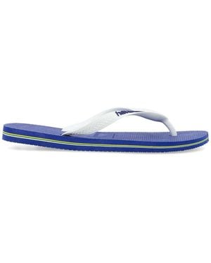 Havaianas Brasil Logo Flip-Flops - Blue