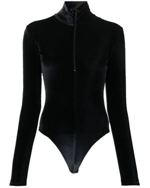 Filippa K Velvet Zip Body - Black