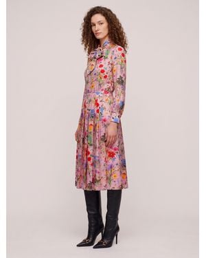 Gucci Flora Print Midi Chemise Dress - Pink