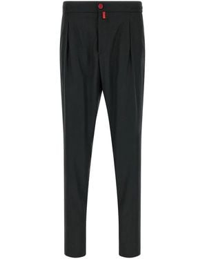 Kiton Button Pants - Black