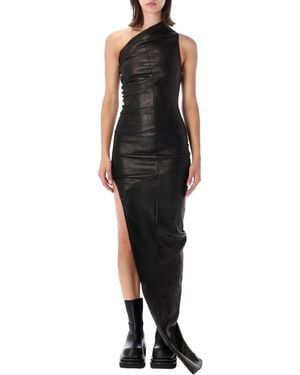 Rick Owens Athena Leather Gown - Black