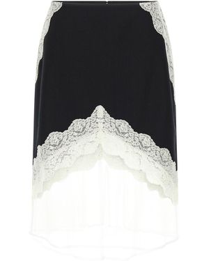 Jil Sander Organza Lace Wool Skirt - Black