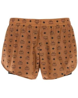 MCM Printed Nylon Shorts - Brown