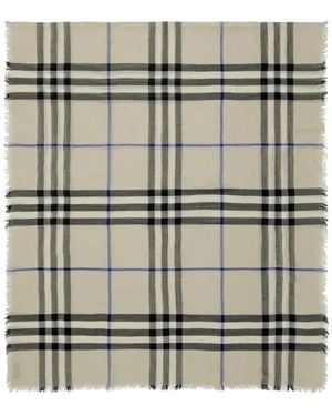 Burberry Lightweight Lichen Wool Scarf - White