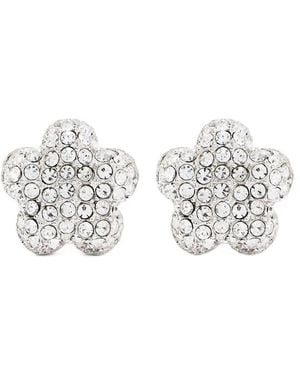Marc Jacobs The Daisy Pave Stud Earrings - White