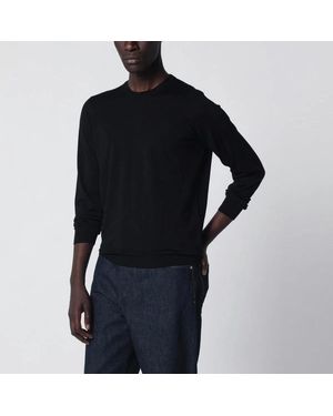 Drumohr Wool Crewneck Jumper - Black