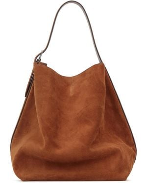 TOTEME Belted Suede Tote - Brown