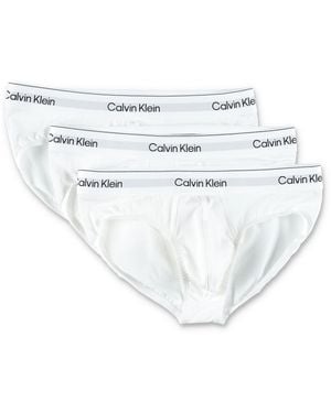 Calvin Klein 3-Pack Cotton Blend Briefs - White