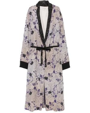 forte_forte Cherry Blossom Long Coat - White