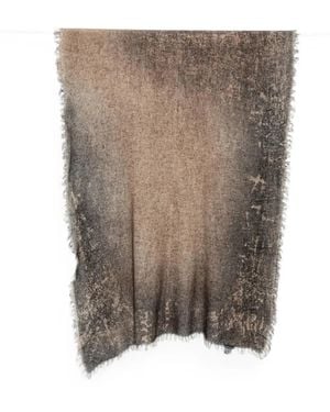 Avant Toi Charcoal Effect Cashmere Scarf 185X90 - Brown