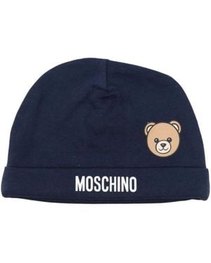 Moschino "Bear" Logo Hat - Blue