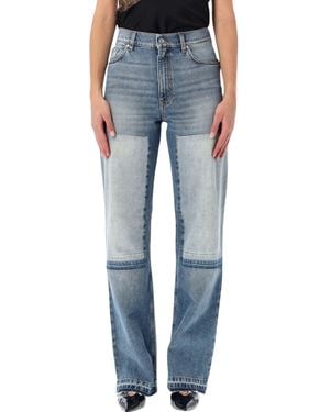 Stella McCartney Patchwork Straight Denim - Blue