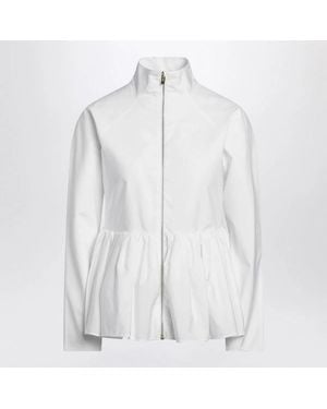 Alaïa Alaia Cotton Poplin Peplum Jacket - White