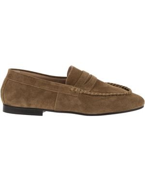 Anniel Classic Suede Loafers - Brown