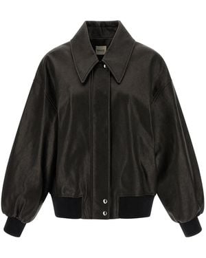 KHAITE Lamb Leather Leather Jacket - Black