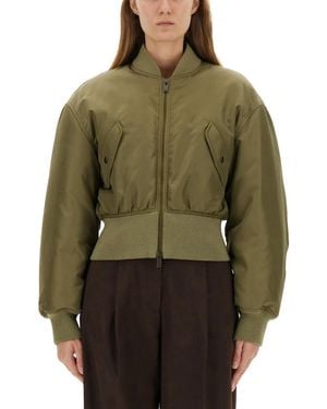 Saint Laurent Nylon Bomber Jacket - Green