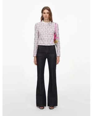 Self-Portrait High Waisted Denim Jeans - White