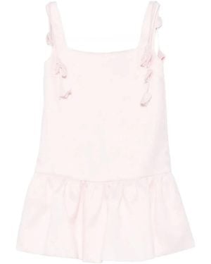 Self-Portrait Taffeta Mini Dress - Pink