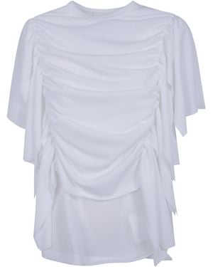 Comme des Garçons Polyester Tricot Thin Blouse - Blue