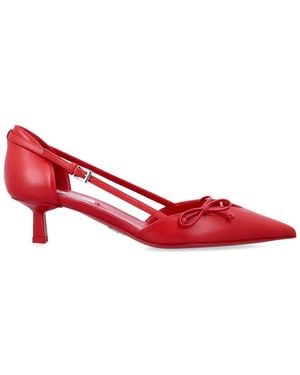 Prada Leather Court Shoes - Red