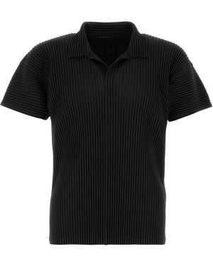 Homme Plissé Issey Miyake Pleated Cotton Basics Shirt - Black