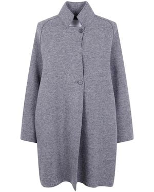 Harris Wharf London Raglan Cape Boiled Wool - Blue