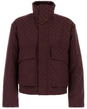 Gucci Gg Fabric Padded Jacket - Purple