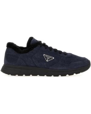 Prada Suede Prax 2.0 Trainers - Blue