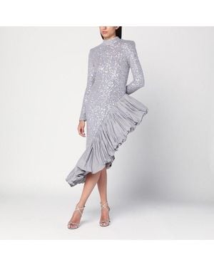 ROTATE BIRGER CHRISTENSEN Asymmetrical Dress With Sequins - Purple