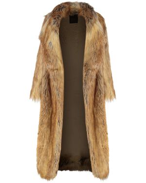 BB COUTURE Siberian Wood Faux Fur Coat - Brown