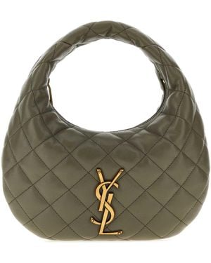 Saint Laurent Army Nappa Leather Icarino Shoulder Bag - Green