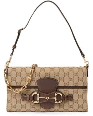 Gucci Horsebit Ristretto Medium Shoulder Bag - Metallic
