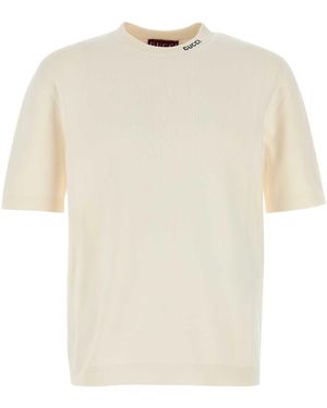 Gucci Silk Blend Sweater - Natural