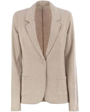 Majestic Single Button Jacket - Natural