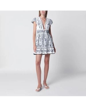 FARM Rio Ivory Mini Dress With Floral Print - White