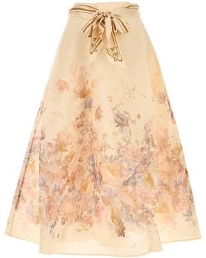Zimmermann Printed Linen-Blend Ascent Mini Skirt - Natural